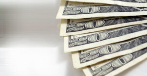 Stacks of $20 bills