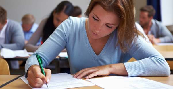 Student preparing for college