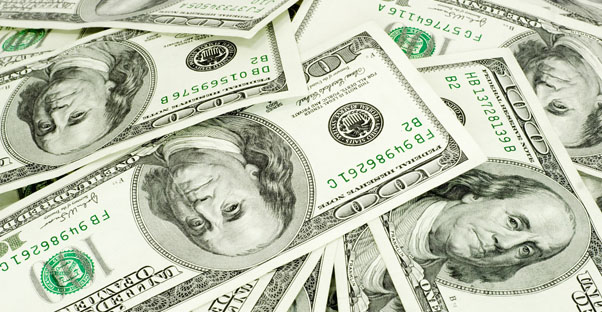 Stack of $100 bills