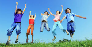 Kids jumping