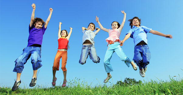 Kids jumping