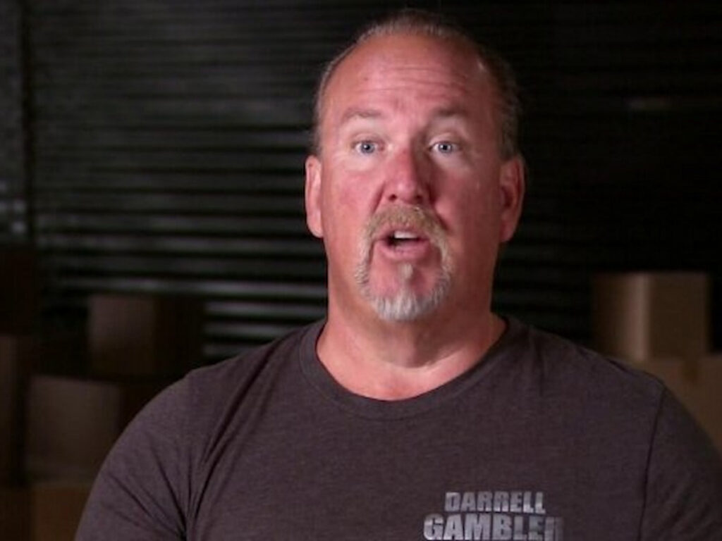 Derrell Sheets in a still image from the tv series Storage Wars. He died in 2026 at the age of 67.