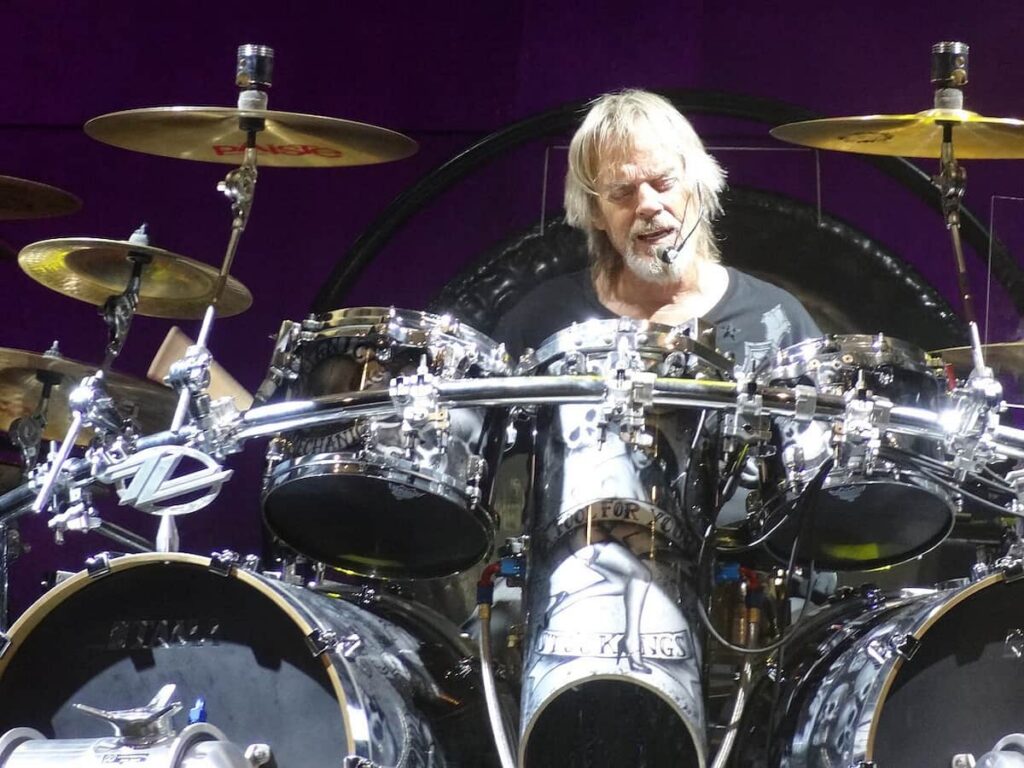 Frank Beard performing as part of ZZ Top in Italy in 2014.
