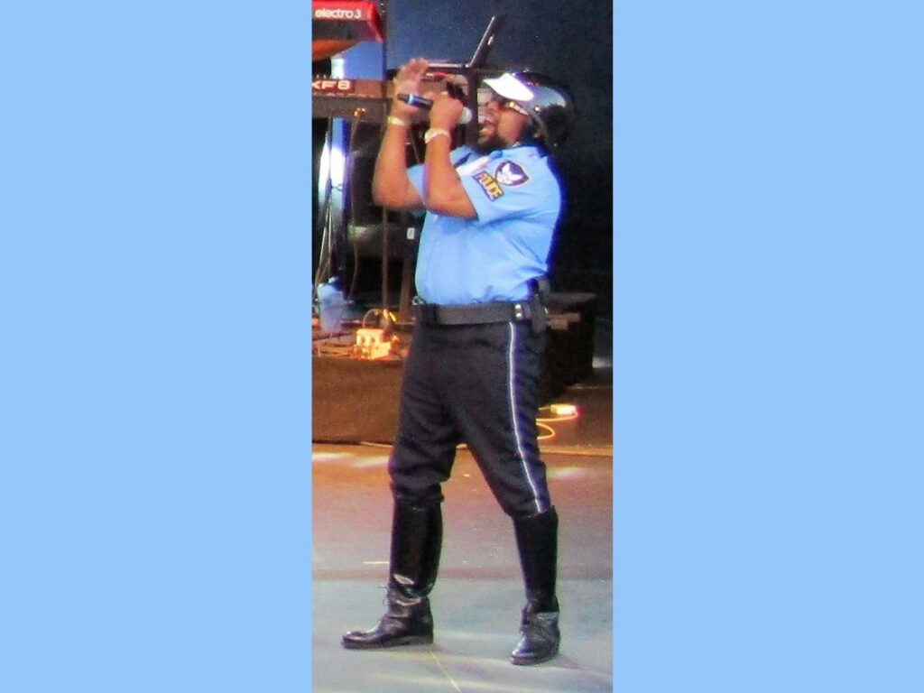 Victor Willis at a Village People performance in Sandy, Utah, in 2018.
