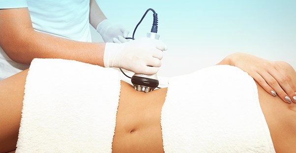 A woman undergoes cellulite treatment