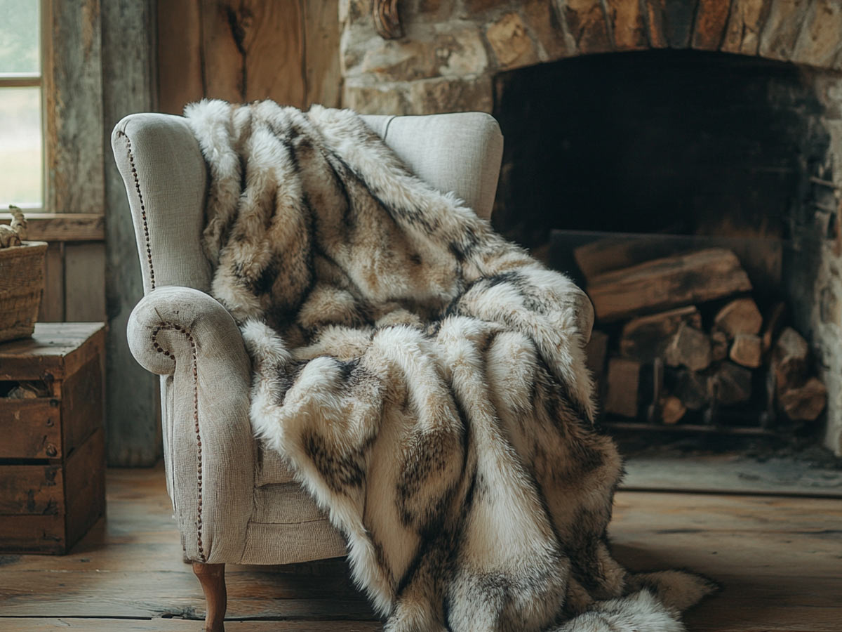 Lay Faux Fur Around