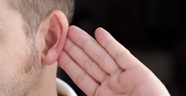 A man with bad hearing
