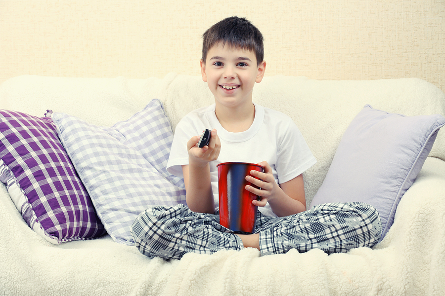 Watching Saturday-morning cartoons.