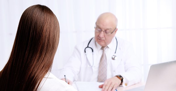A doctor diagnoses Bells palsy