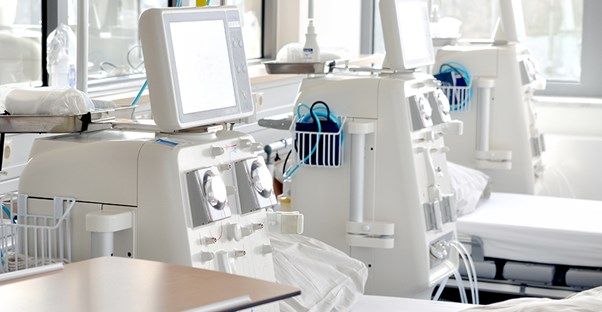 A dialysis center ready for patients