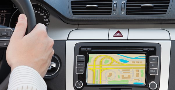 closeup of a navigation unit
