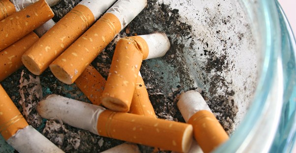 Some cigarette butts