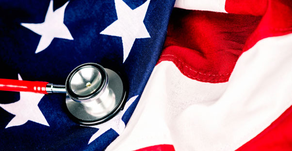 Stethoscope on American Flag