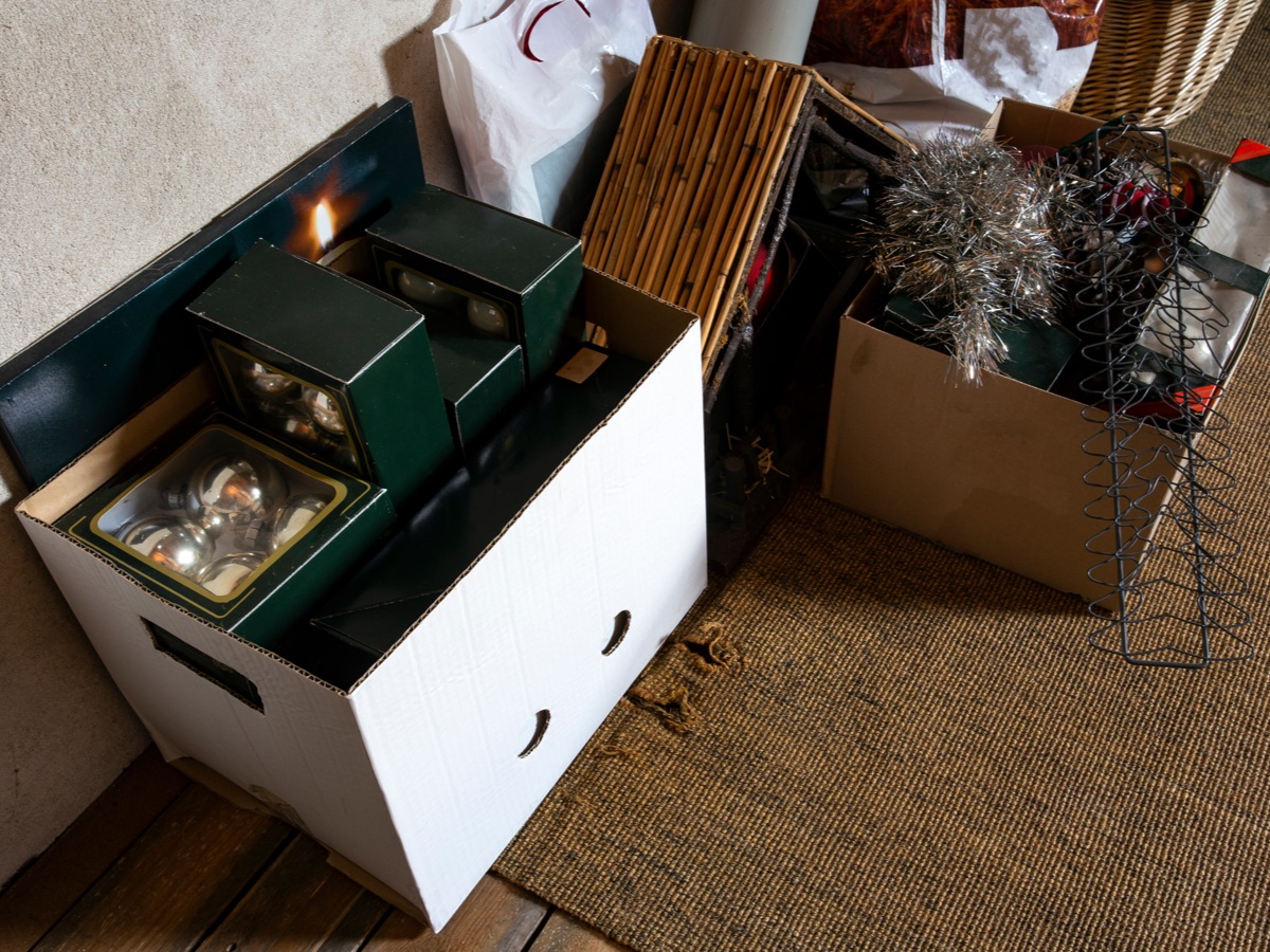Toss old decorations that aren't used.