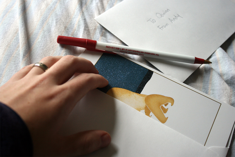 Send hand-written Christmas cards.