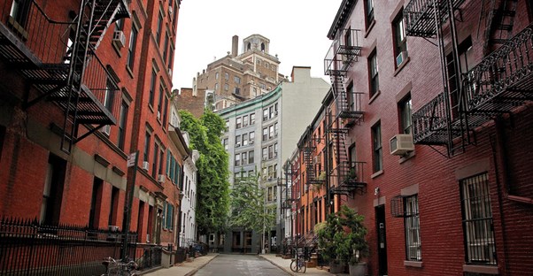 view of a street in new york