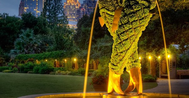The Atlanta Botanical Garden is spectacular at night.