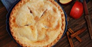 Top of apple pie