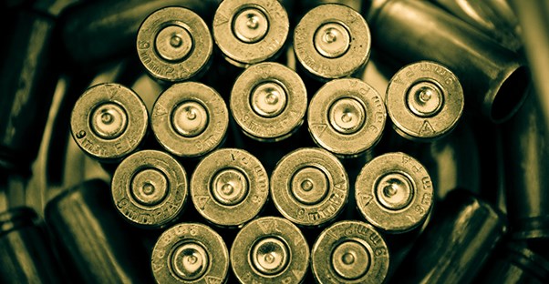 Several bullet standing on end