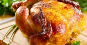 Whole roasted chicken