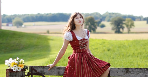 a woman in a foreign dress style