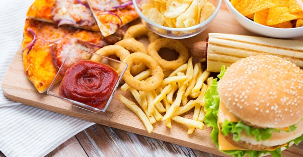 An unhealthy collection of foods