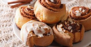 Cinnamon rolls on a plate