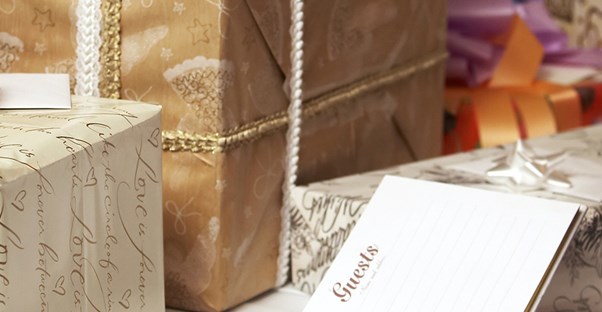 Gift table at a wedding