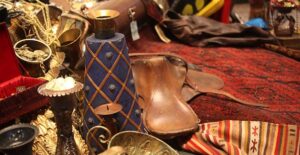 Display of various antique items