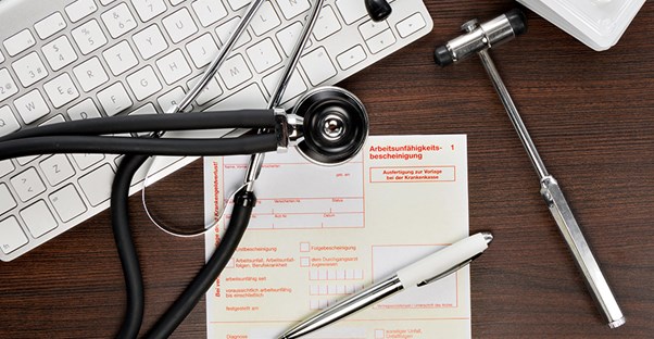 A gout doctors desk