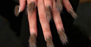a furry manicure