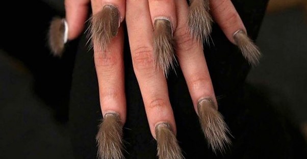 a furry manicure