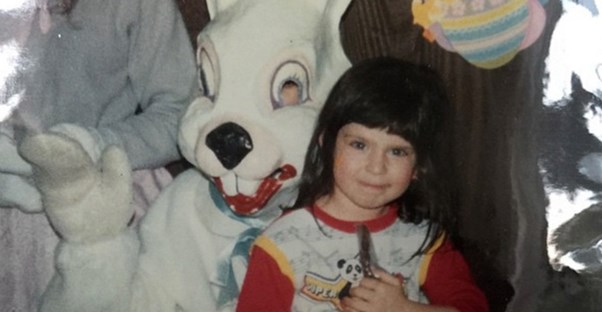 a creepy easter bunny