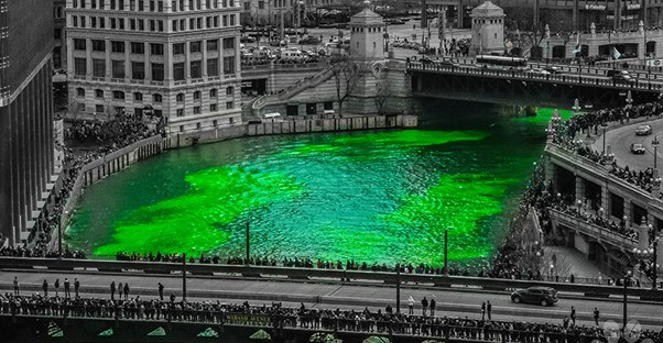 Chicago has one of the largest St. Patricks Day celebrations in the nation.