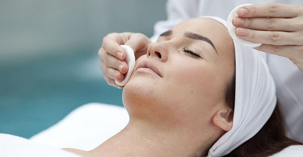 A woman receives a spa treatment