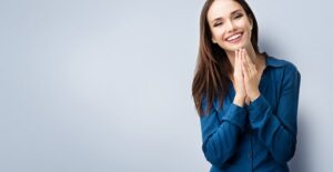A woman ponders breast augmentation