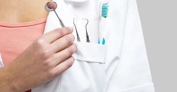 A dentist's torso