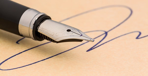 A signature on a changed will
