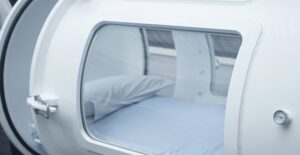 A hyperbaric oxygen chamber