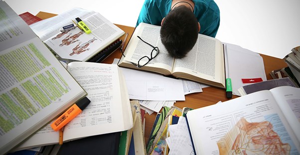 A student with major stress