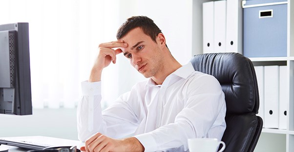 An employee feels stressed