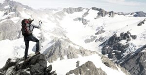 A man on a mountain