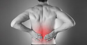 A man with kidney stone pain