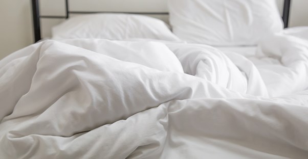 A bed sore causing bed