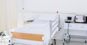 A hospital bed