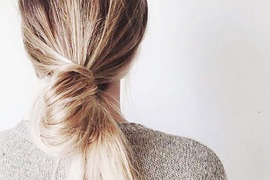 4. Half-Pulled Ponytail