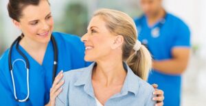 A doctor treats an ovarian cyst