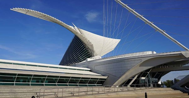 The Milwaukee Museum of Art building.