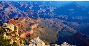 A view from the ledge of the Grand Canyon.