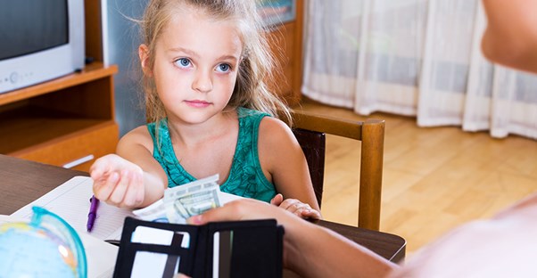 Young student harasses her parents for money for good grades